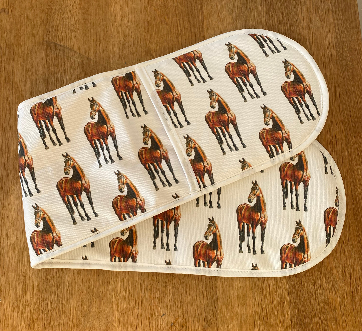 Horse Double Oven Gloves