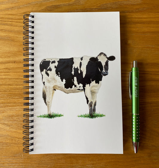 Friesian Cow Softback A5 Notebook