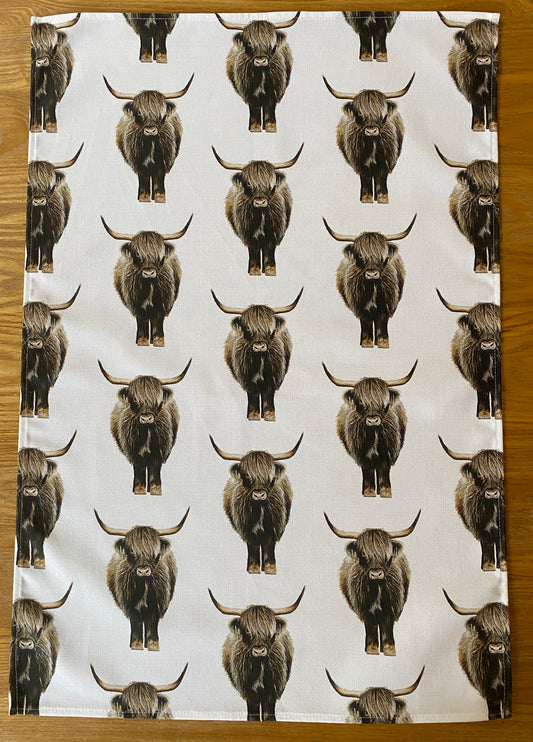 Highland Cow Multi Tea Towel