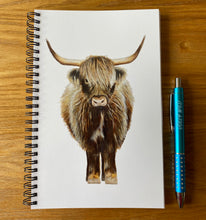 Load image into Gallery viewer, Highland Cow Softback A5 Notebook NEW

