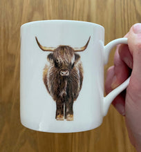 Load image into Gallery viewer, Highland Cow Bone China Mug
