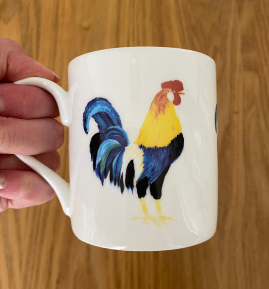 Cockerel Bone China Mug