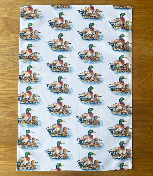 Two Ducks Tea Towel