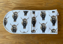 Load image into Gallery viewer, Highland Cow Double Oven Gloves
